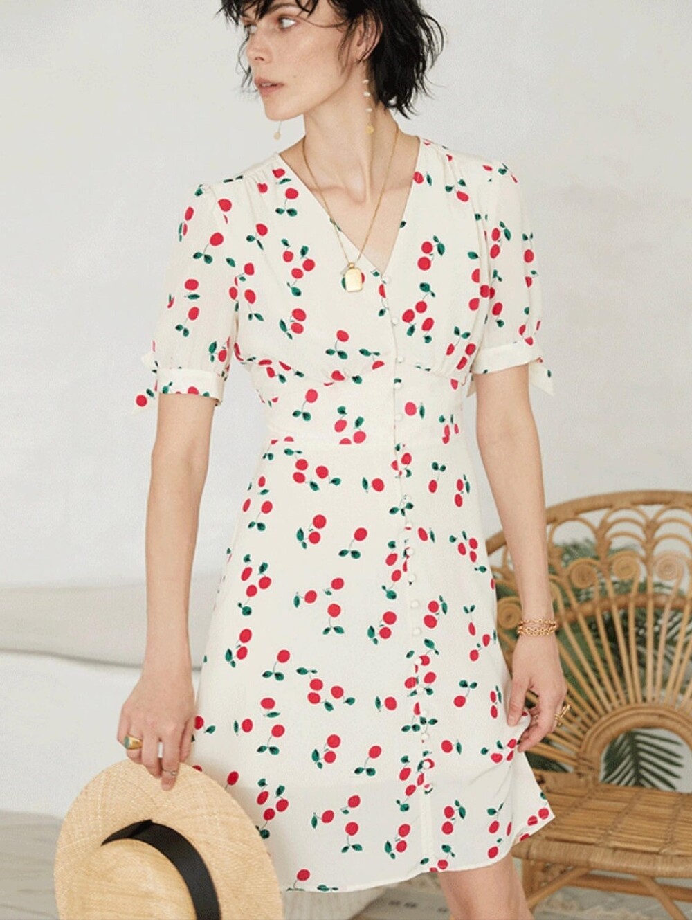 Worn Once! The Kooples Naive Cherry Printed Dress